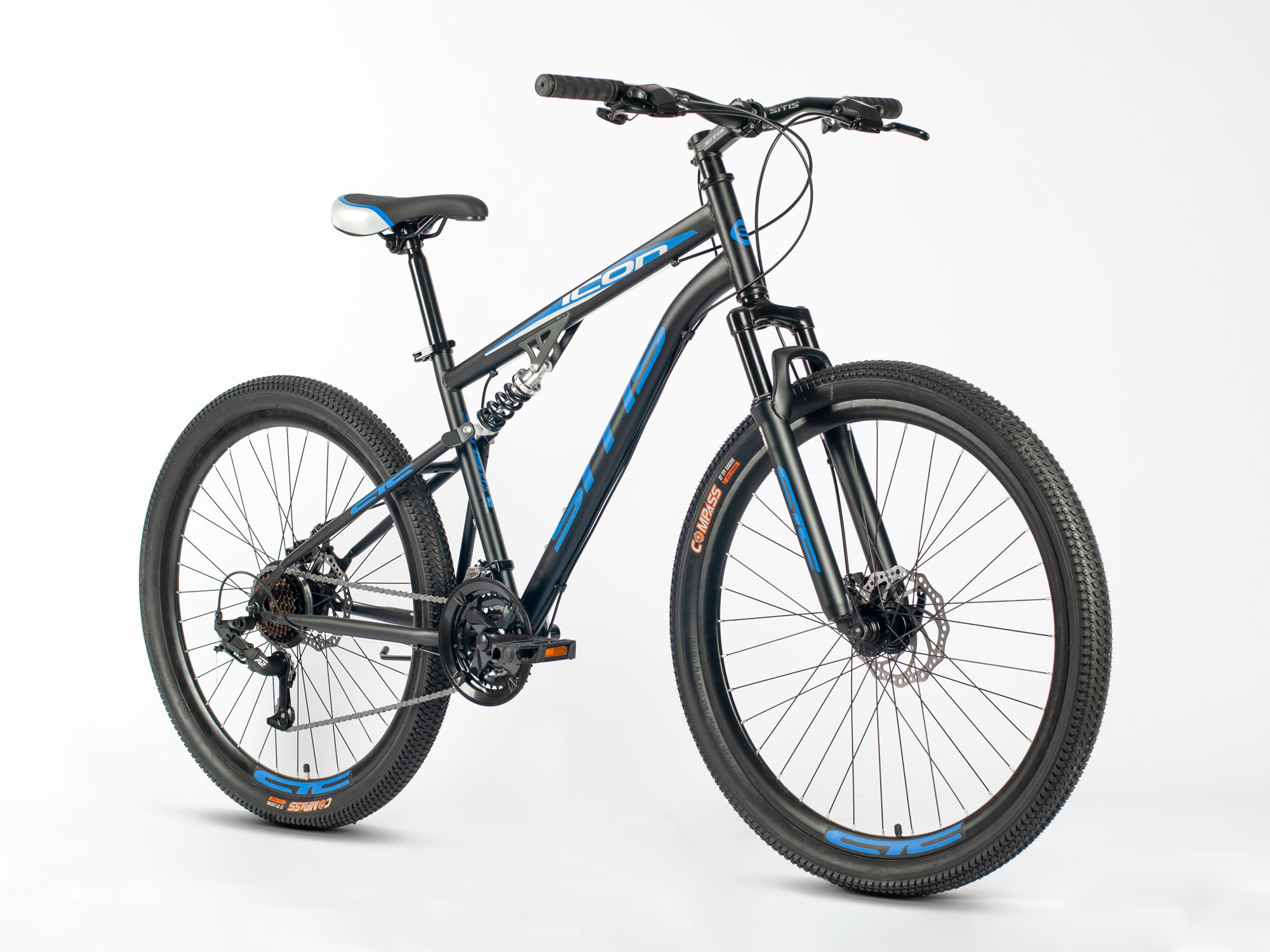 Велосипед SITIS ICON 7SP 27,5" (2025) Black-Blue