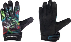 Велоперчатки подростковые HORH 7066 длинные пальцы черный